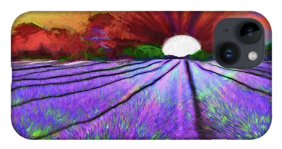 Lavender Field Sunrise - Phone Case