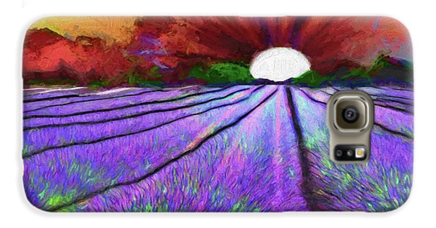 Lavender Field Sunrise - Phone Case