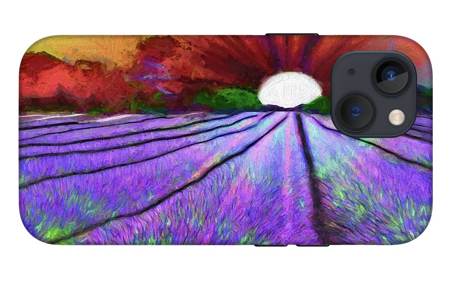 Lavender Field Sunrise - Phone Case