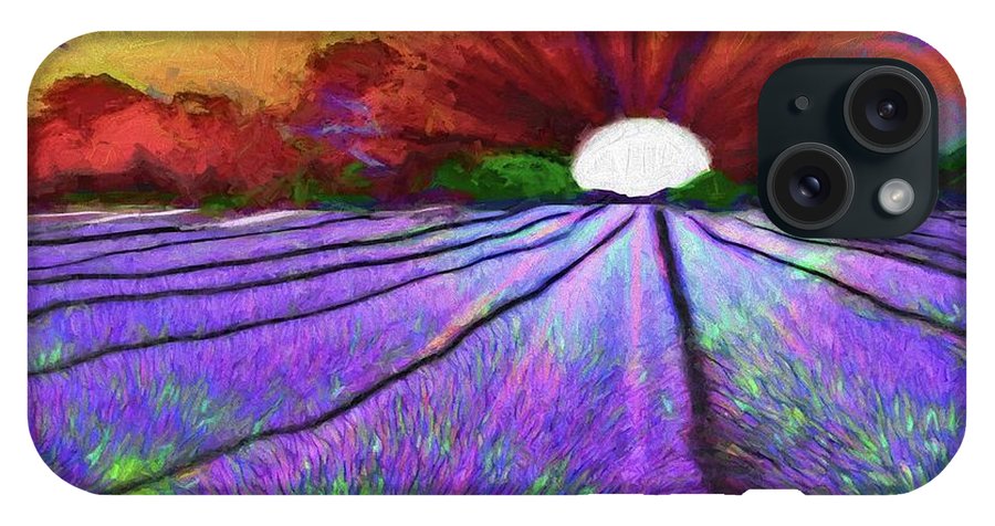 Lavender Field Sunrise - Phone Case