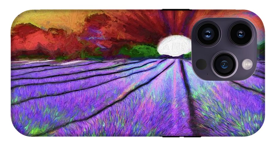 Lavender Field Sunrise - Phone Case