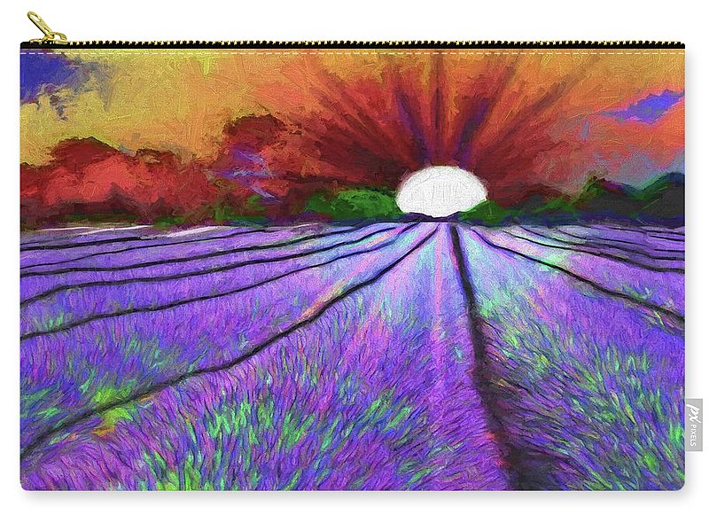 Lavender Field Sunrise - Carry-All Pouch