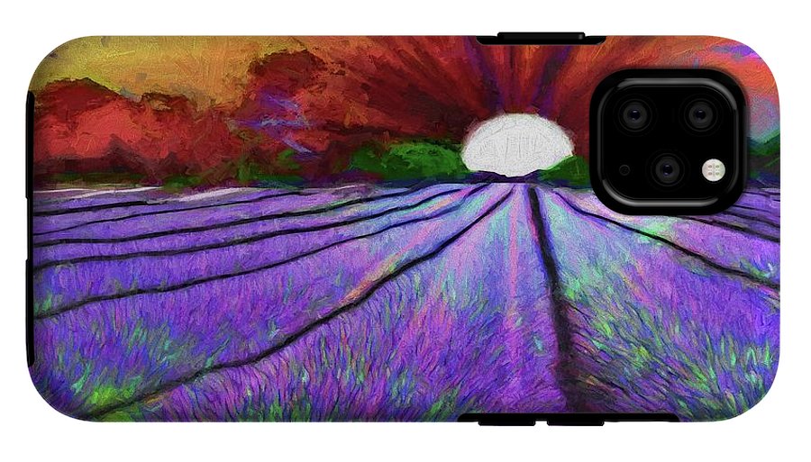 Lavender Field Sunrise - Phone Case