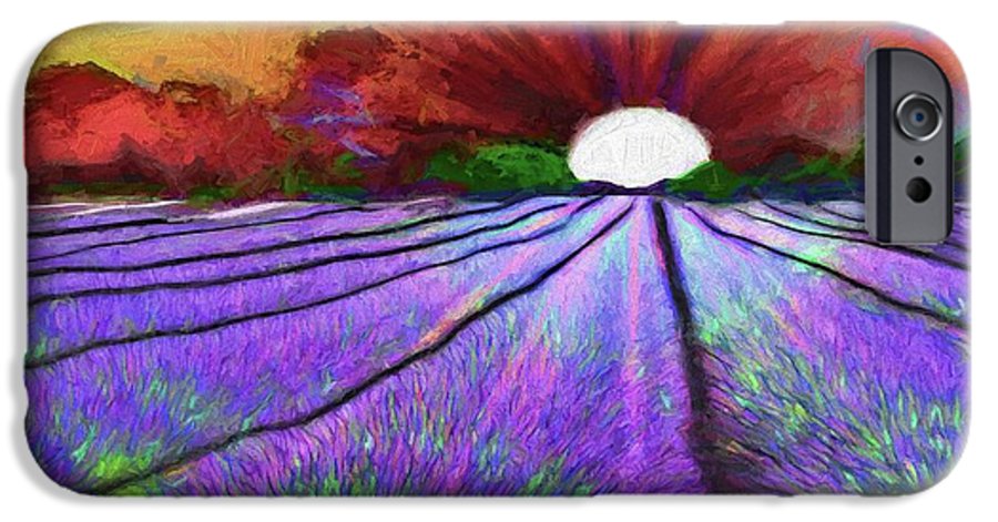 Lavender Field Sunrise - Phone Case