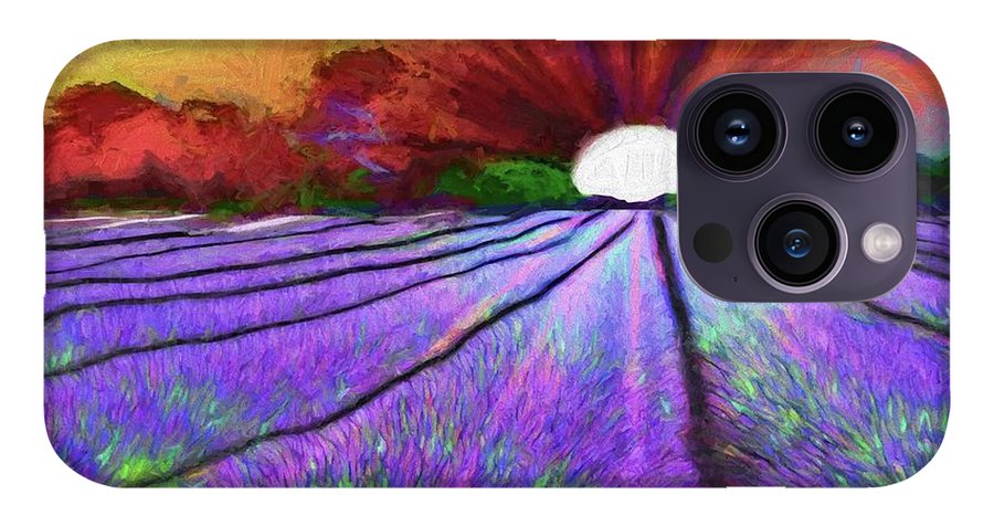 Lavender Field Sunrise - Phone Case