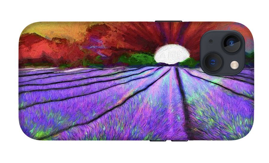 Lavender Field Sunrise - Phone Case