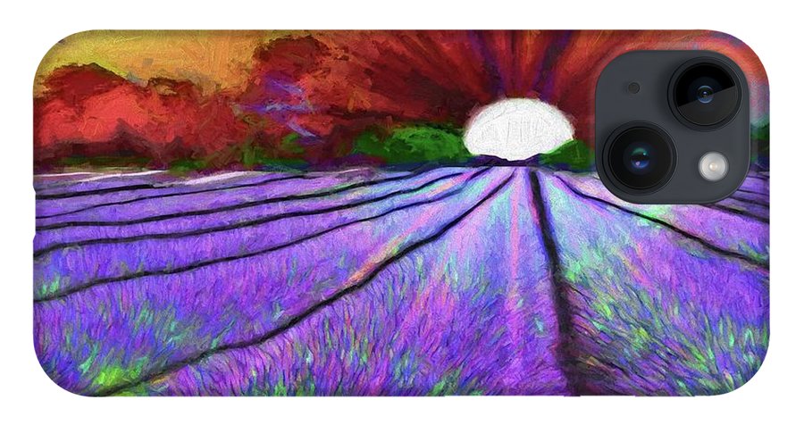 Lavender Field Sunrise - Phone Case