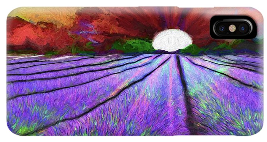 Lavender Field Sunrise - Phone Case