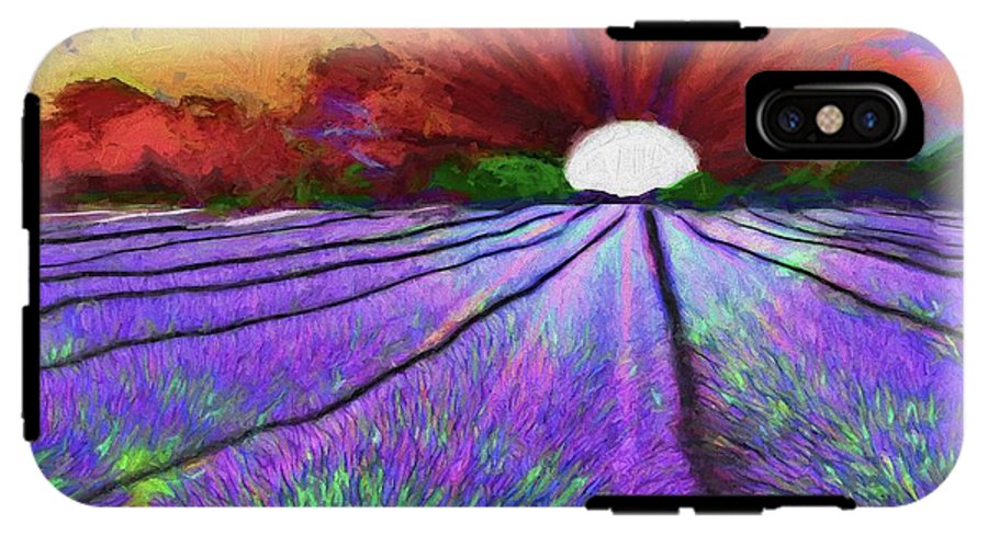 Lavender Field Sunrise - Phone Case