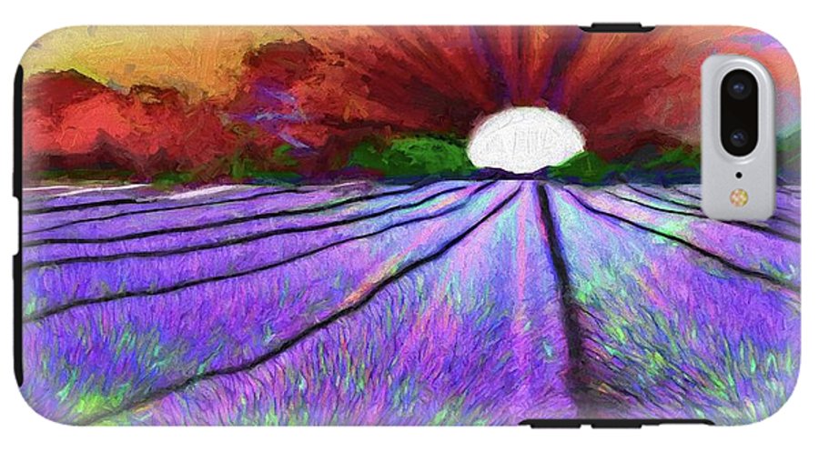 Lavender Field Sunrise - Phone Case