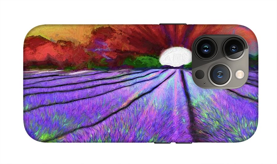 Lavender Field Sunrise - Phone Case