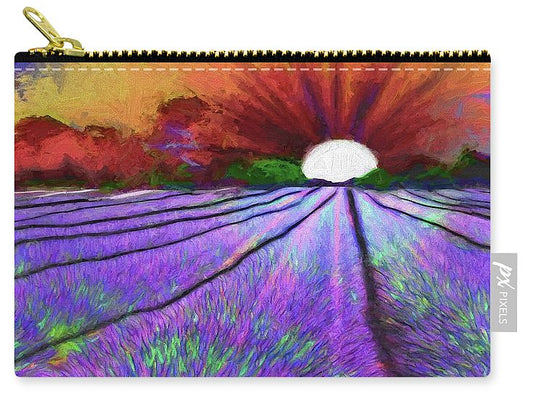 Lavender Field Sunrise - Carry-All Pouch