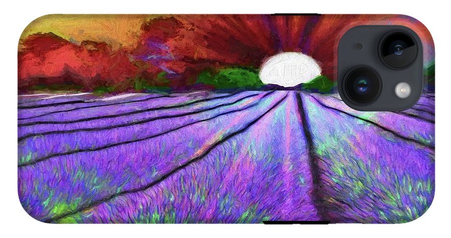 Lavender Field Sunrise - Phone Case