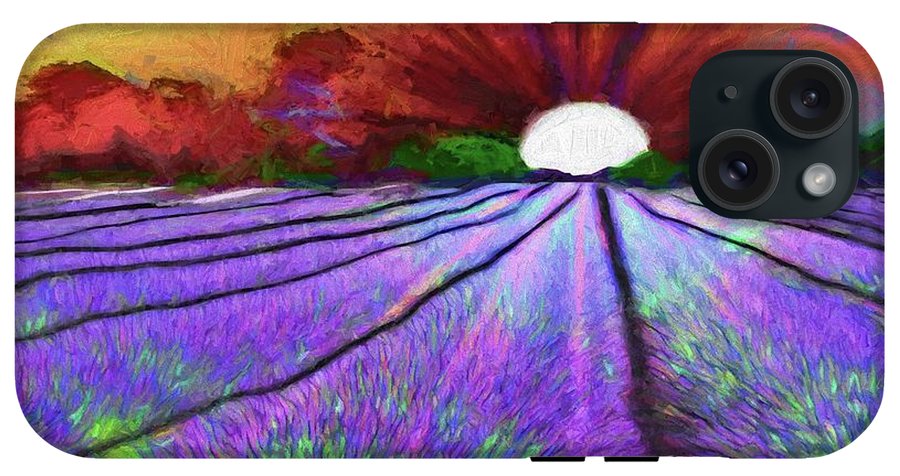 Lavender Field Sunrise - Phone Case