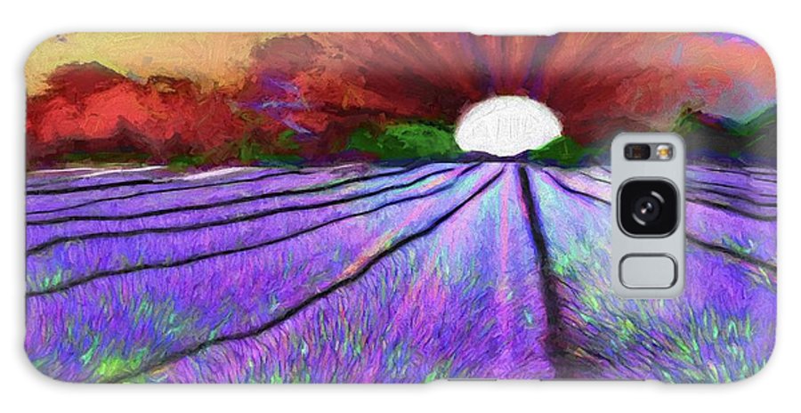 Lavender Field Sunrise - Phone Case