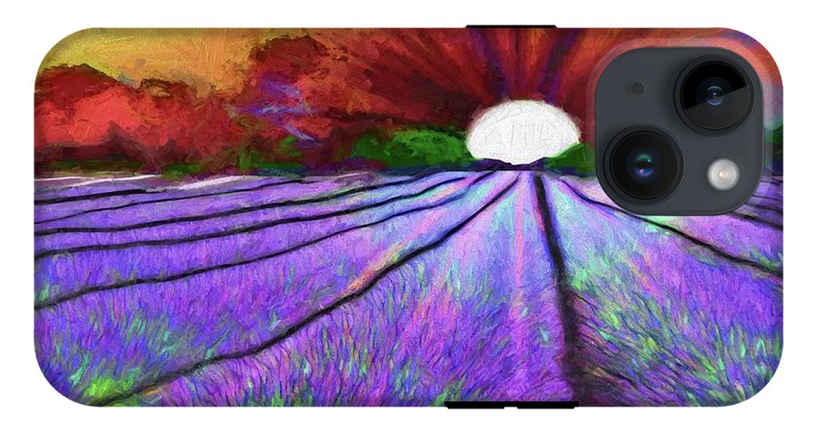 Lavender Field Sunrise - Phone Case