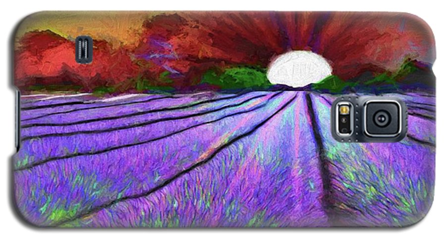 Lavender Field Sunrise - Phone Case