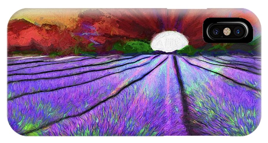 Lavender Field Sunrise - Phone Case