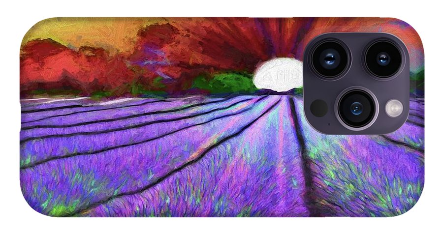 Lavender Field Sunrise - Phone Case