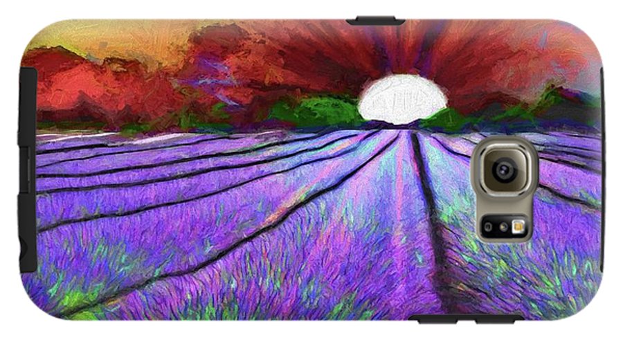 Lavender Field Sunrise - Phone Case