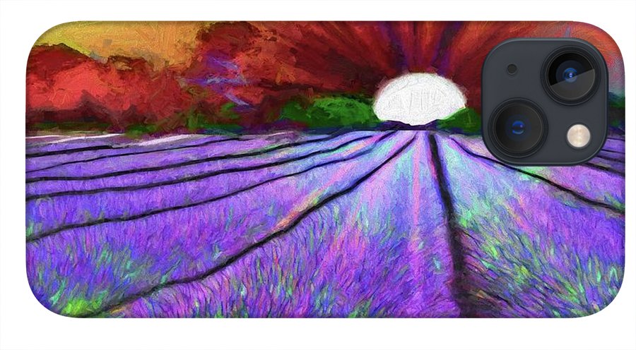 Lavender Field Sunrise - Phone Case