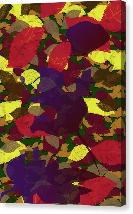 Leaf Brush Collage - Canvas Print