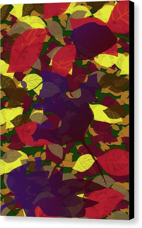 Leaf Brush Collage - Canvas Print