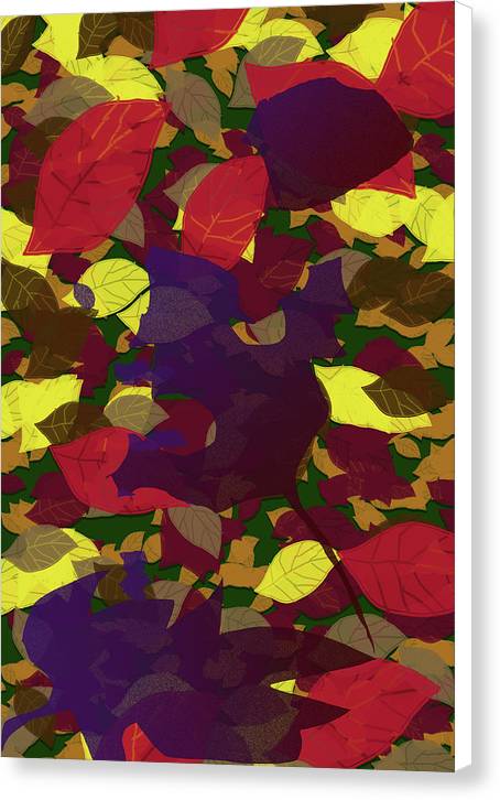 Leaf Brush Collage - Canvas Print