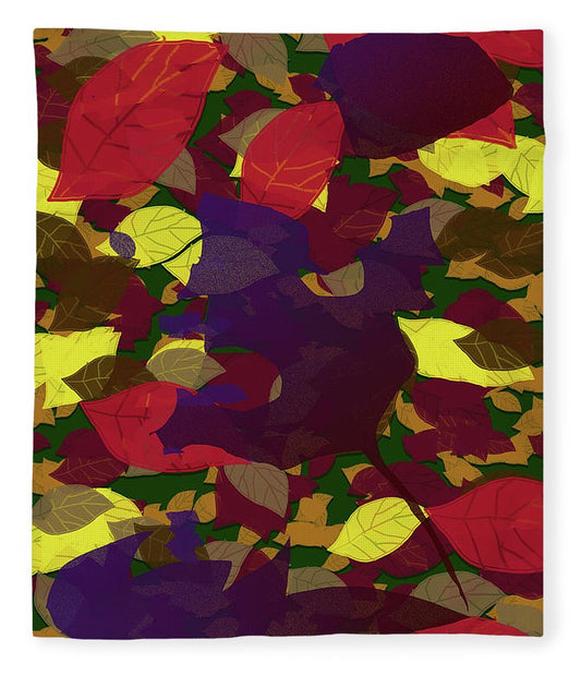 Leaf Brush Collage - Blanket