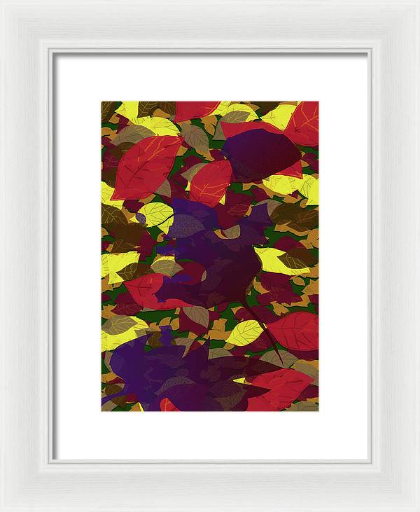 Leaf Brush Collage - Framed Print