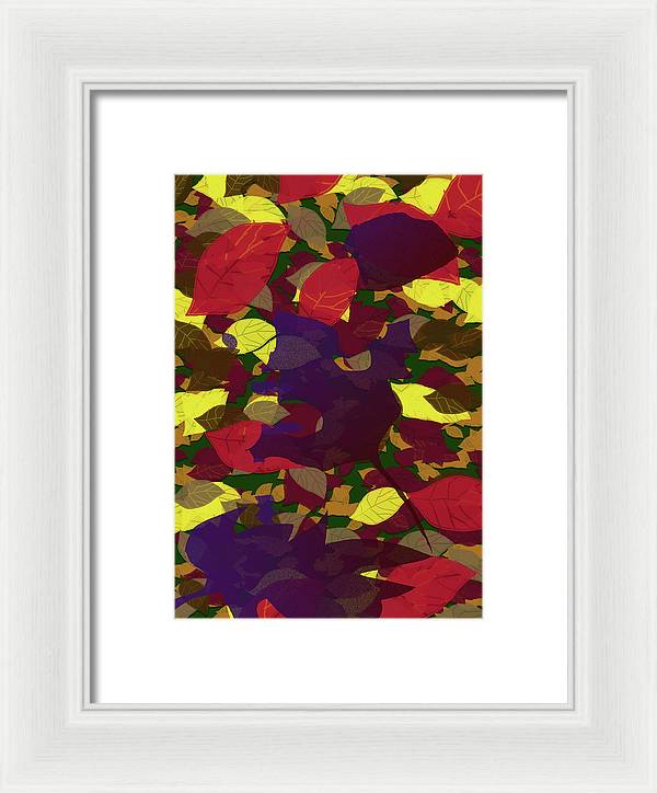 Leaf Brush Collage - Framed Print