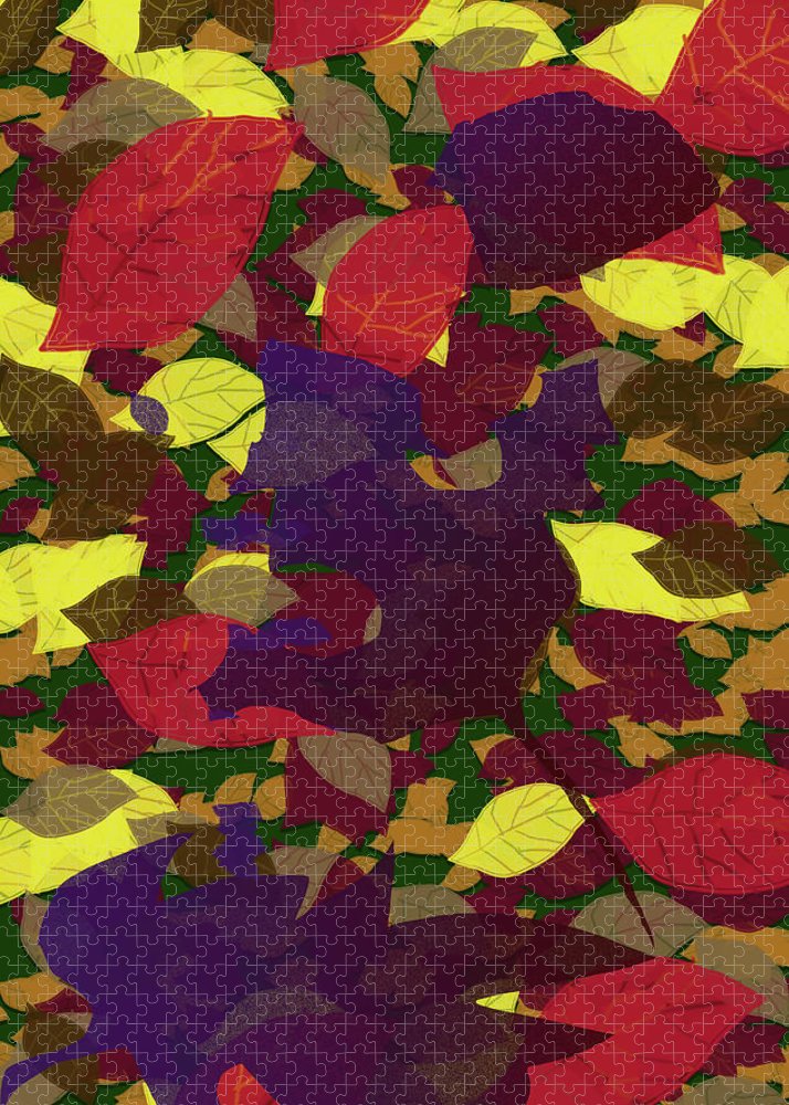 Leaf Brush Collage - Puzzle