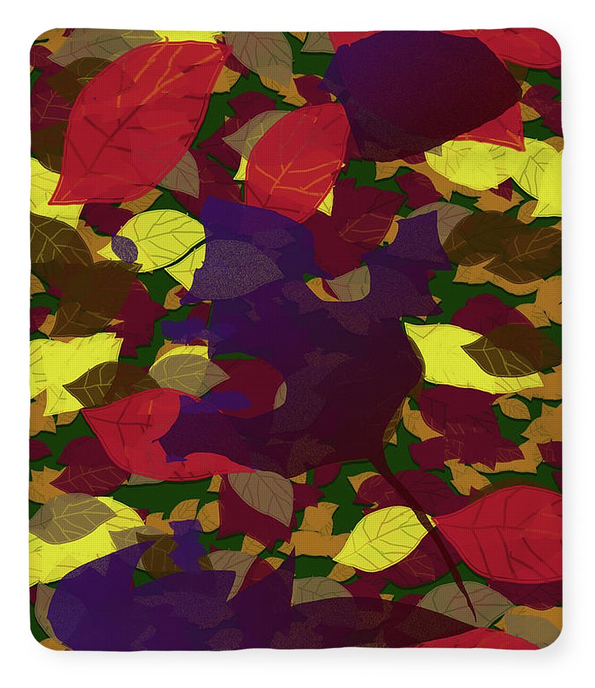 Leaf Brush Collage - Blanket