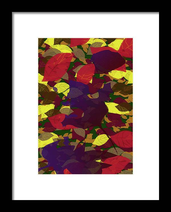 Leaf Brush Collage - Framed Print