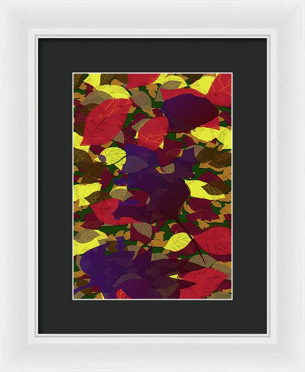 Leaf Brush Collage - Framed Print