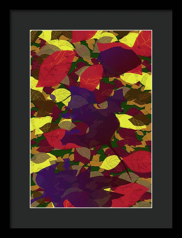 Leaf Brush Collage - Framed Print