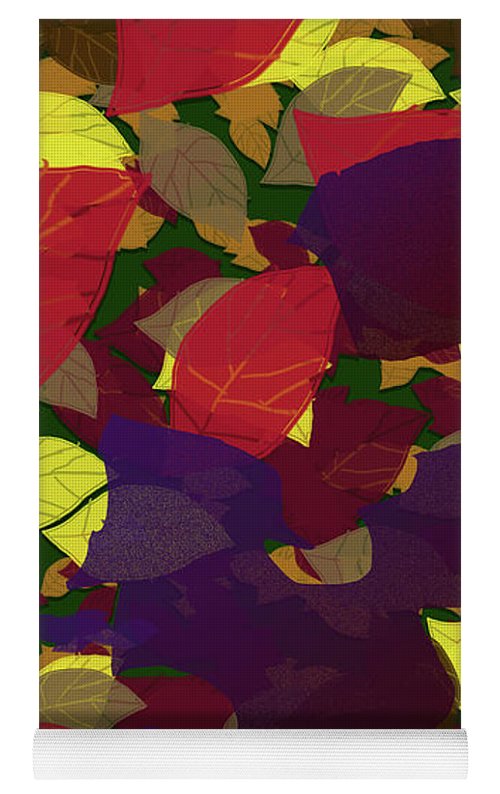 Leaf Brush Collage - Yoga Mat