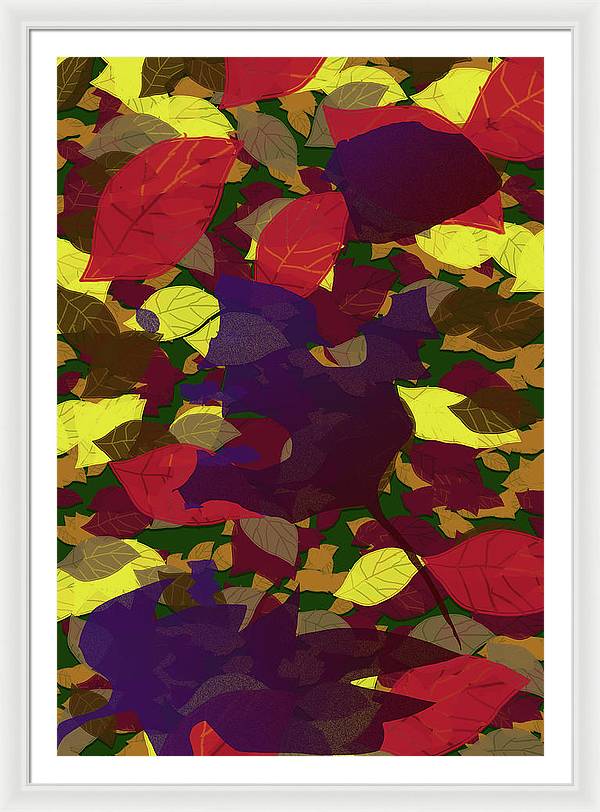 Leaf Brush Collage - Framed Print