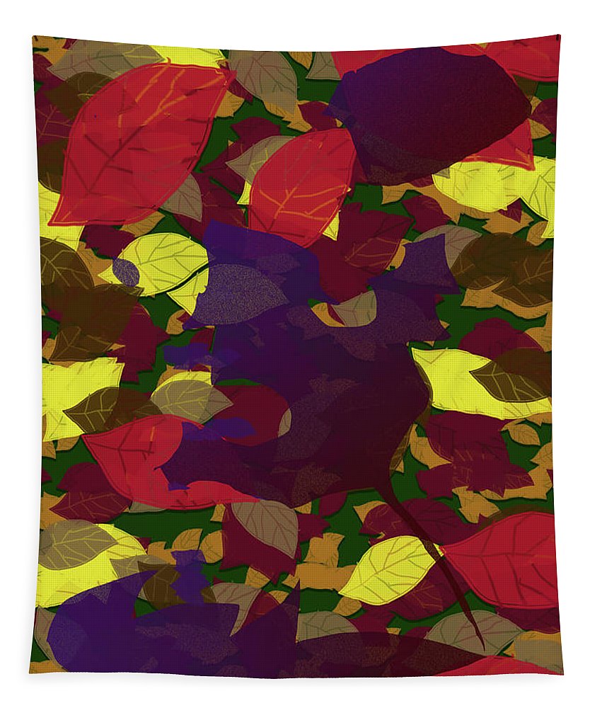 Leaf Brush Collage - Tapestry