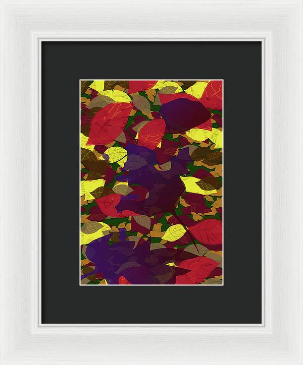 Leaf Brush Collage - Framed Print