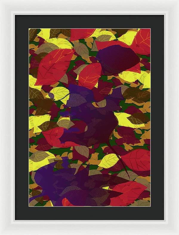 Leaf Brush Collage - Framed Print