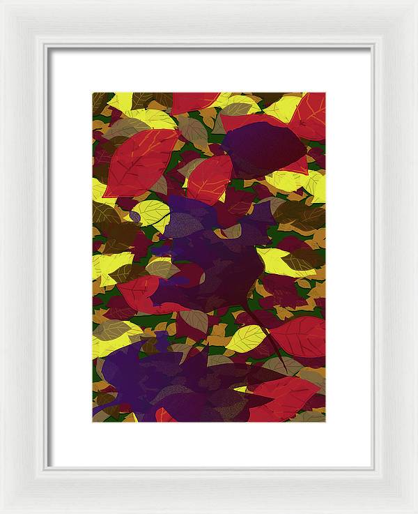 Leaf Brush Collage - Framed Print