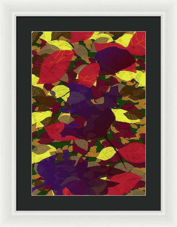 Leaf Brush Collage - Framed Print