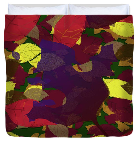 Leaf Brush Collage - Duvet Cover