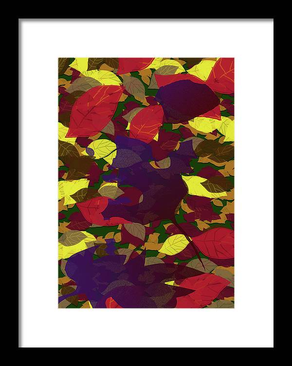 Leaf Brush Collage - Framed Print