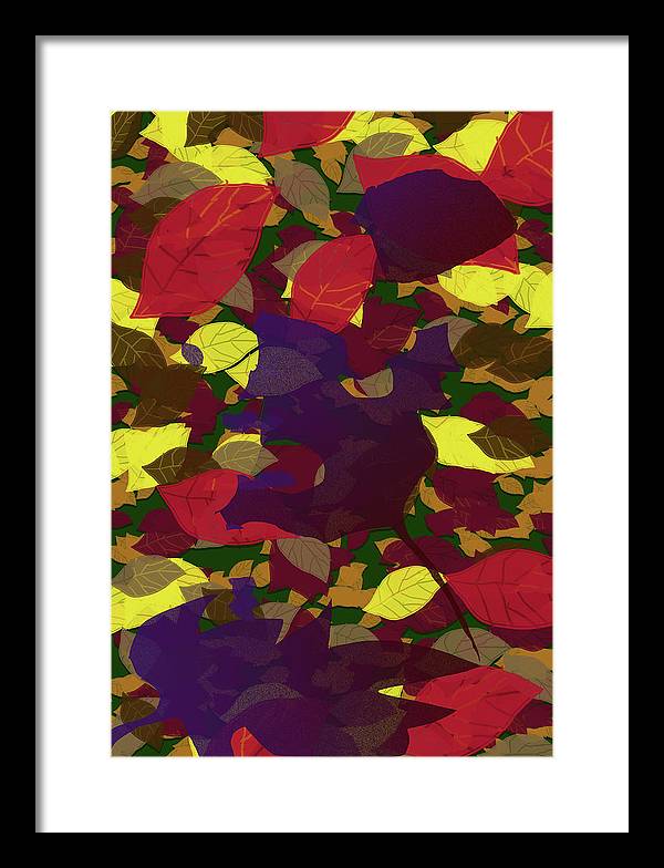 Leaf Brush Collage - Framed Print