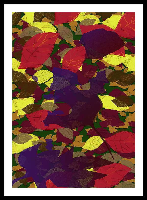 Leaf Brush Collage - Framed Print