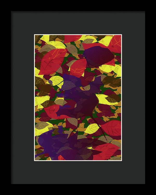 Leaf Brush Collage - Framed Print