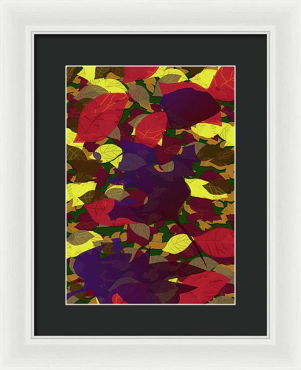 Leaf Brush Collage - Framed Print