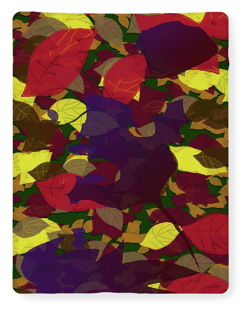 Leaf Brush Collage - Blanket